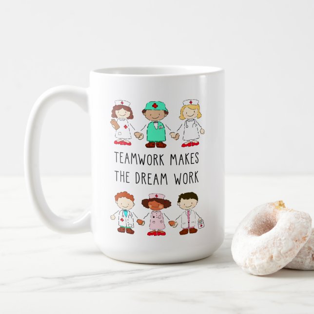 Caneca De Café Solicitações Personalizadas do Médico Avatar CNA R (Com Donut)