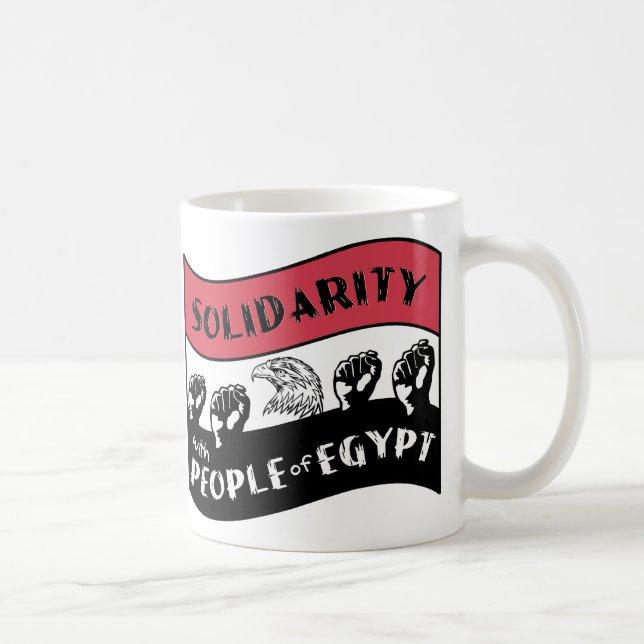 Caneca De Café Solidariedade com o Povo do Egito (Direita)