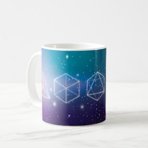 Caneca De Café sólidos platônicos universo símbolo 3D