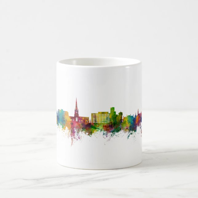 Caneca De Café Solihull England Skyline (Centro)