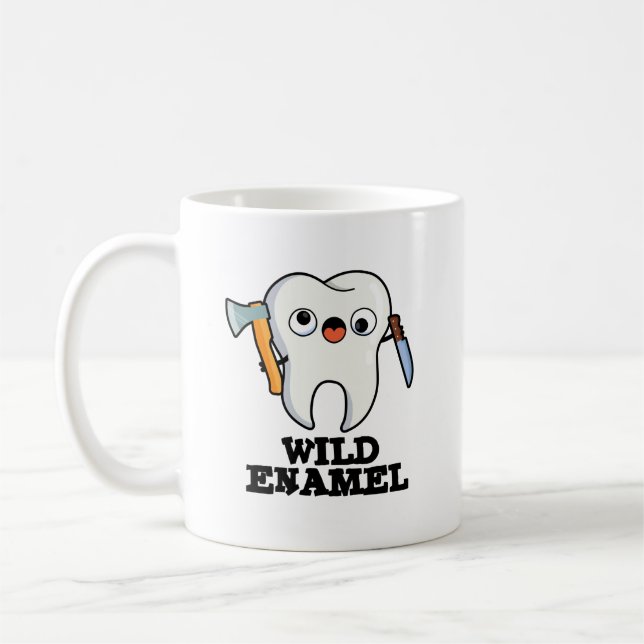 Caneca De Café Solo Enamel Funny Selvagem Tooth (Esquerda)