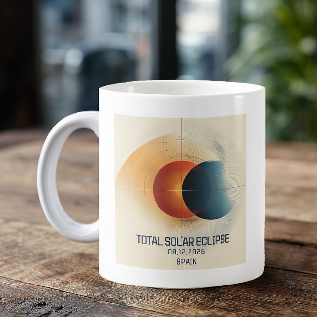 Caneca De Café Solstício Caprichoso Lua Eclipse Solar (Custom Eclipse Coffee Mug)