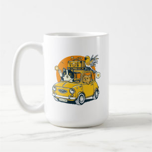 Caneca De Café Solte a emoção de uma viagem de estrada com Cat Pa