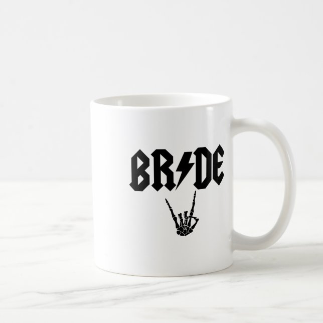 Caneca De Café Solteiro de Dia das Bruxas de Rolo N Roll Skeleton (Direita)