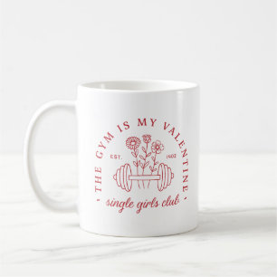 Caneca De Café Solteiro de ginástica engraçada garotas do clube e
