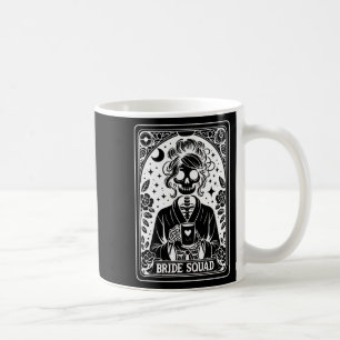 Caneca De Café Solteiro Gótico Tecido de Placa de Tarot Bride Esq