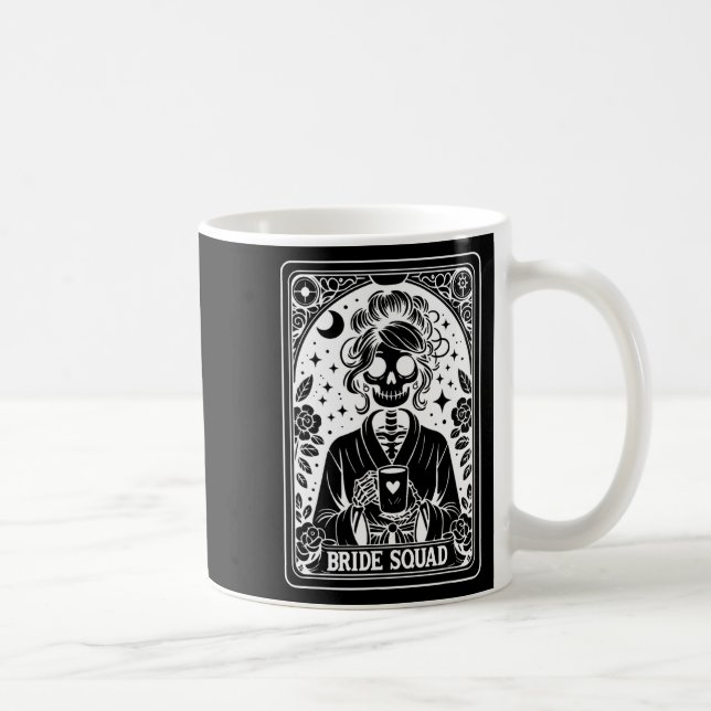 Caneca De Café Solteiro Gótico Tecido de Placa de Tarot Bride Esq (Direita)