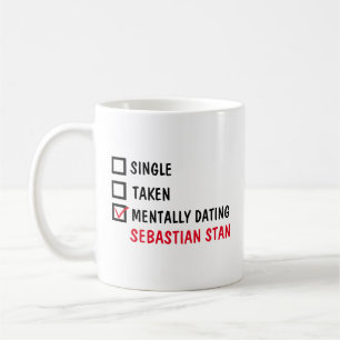 Caneca De Café Solteiro Ocupado Namorando Mentalmente Sebastian S