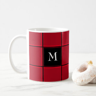 Caneca De Café Solteiro Vermelho e Negro Natal Inicial