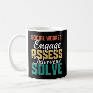 Caneca De Café Solução de intervenção do trabalhador social