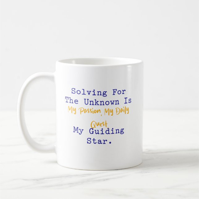Caneca De Café Solving for Unknown My Passion Daily Quest (Esquerda)