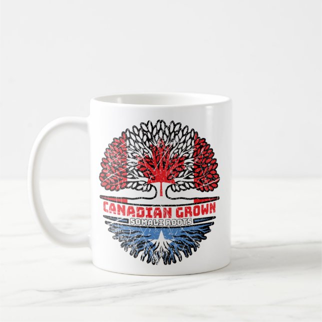 Caneca De Café Somália Somali Canada Tree Roots Flag (Esquerda)