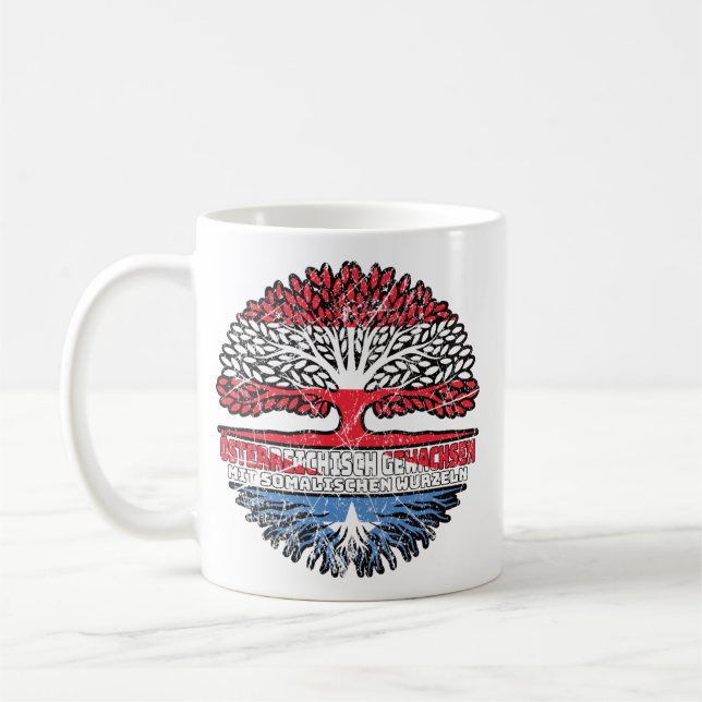 Caneca De Café Somália Somalisch Österreichisch Österreich Baum (Esquerda)
