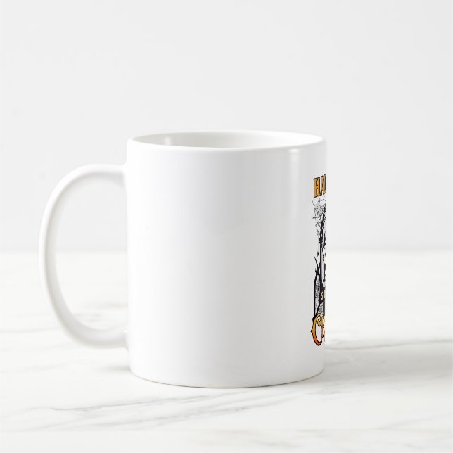 Caneca De Café Sombra Criativa de Crianças no Halloween Lua Cresc (Esquerda)