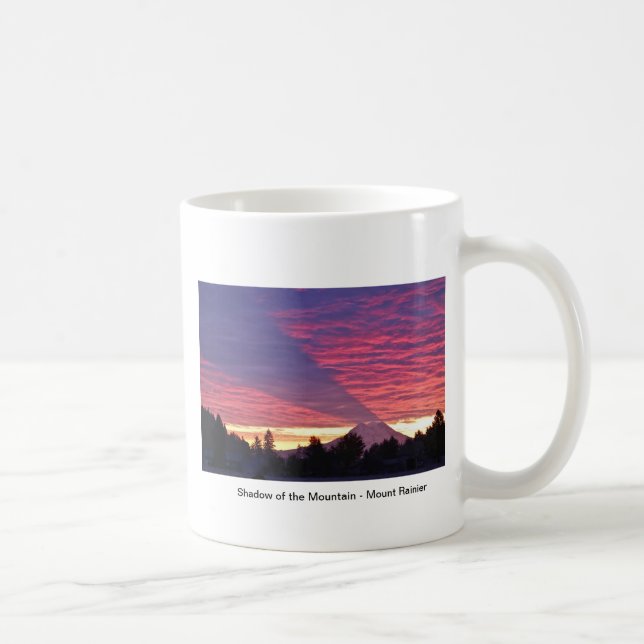 Caneca De Café Sombra da montanha - o Monte Rainier (Direita)