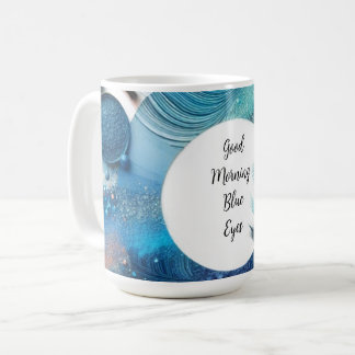 Caneca De Café Sombra de Olho Blue Glam Vibe Matinal