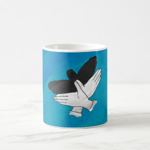 Caneca De Café Sombra Eagle no azul