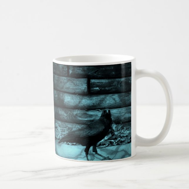 Caneca De Café Sombras de Corvos Azuis (Direita)