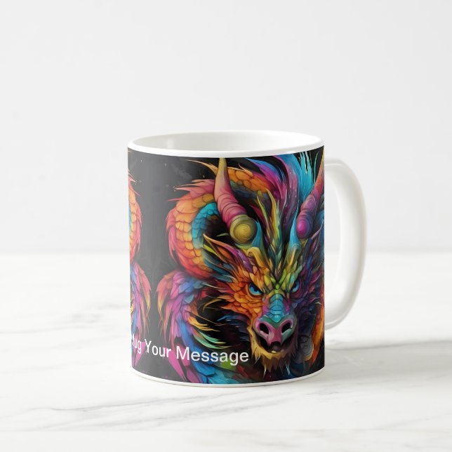 Caneca De Café Sombras Dragões (Frente Esquerda)