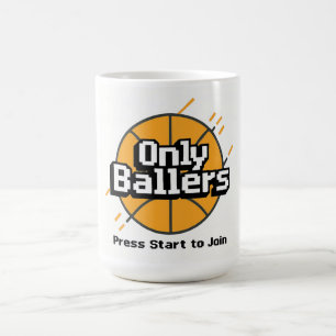 Caneca De Café Somente Ballers: Pressione Start para Entrar Canec
