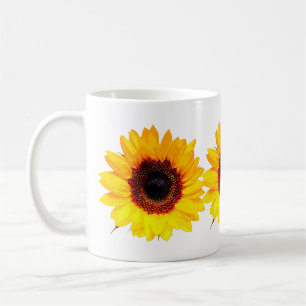 Caneca De Café Somente uma flor do girassol + seus texto & ideias