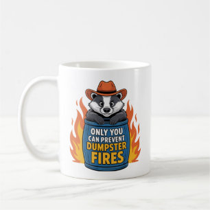 Caneca De Café Somente Você Pode Prevenir o Mapache de Lixo Meme
