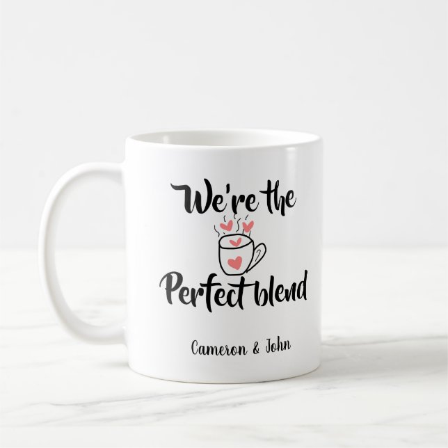 Caneca De Café Somos o amor de café valentine nome perfeito (Esquerda)
