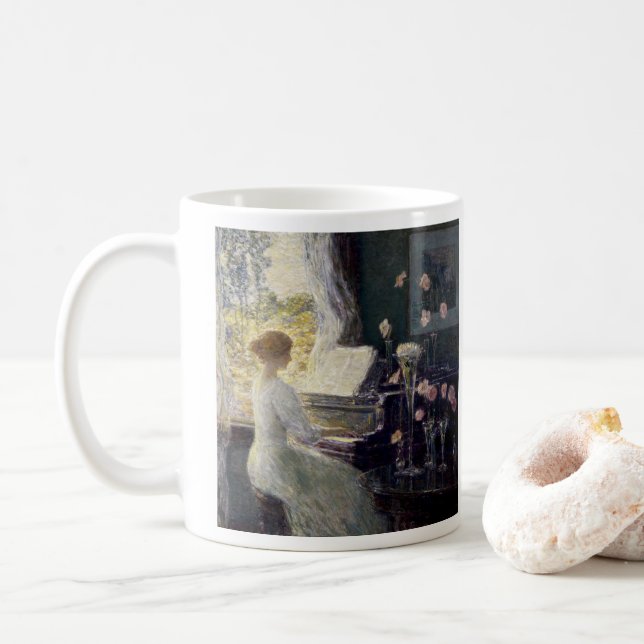 Caneca De Café Sonata de Frederick Childe Hassam (Com Donut)