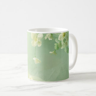Caneca De Café Sonhador Floral de Sage Macio e Verde Menta