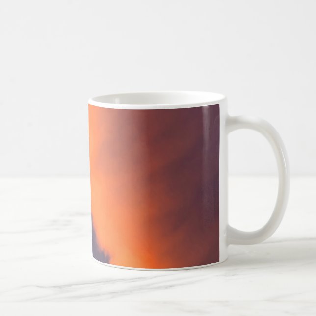 Caneca De Café Sonhador, nuvens mágicas em cores mágicas e sonhad (Direita)