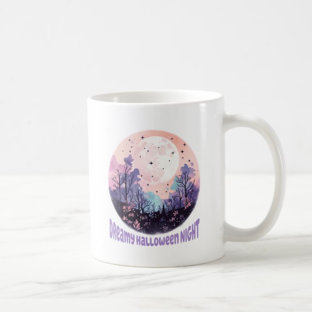 Caneca De Café Sonhadora Noite de Halloween (Direita)