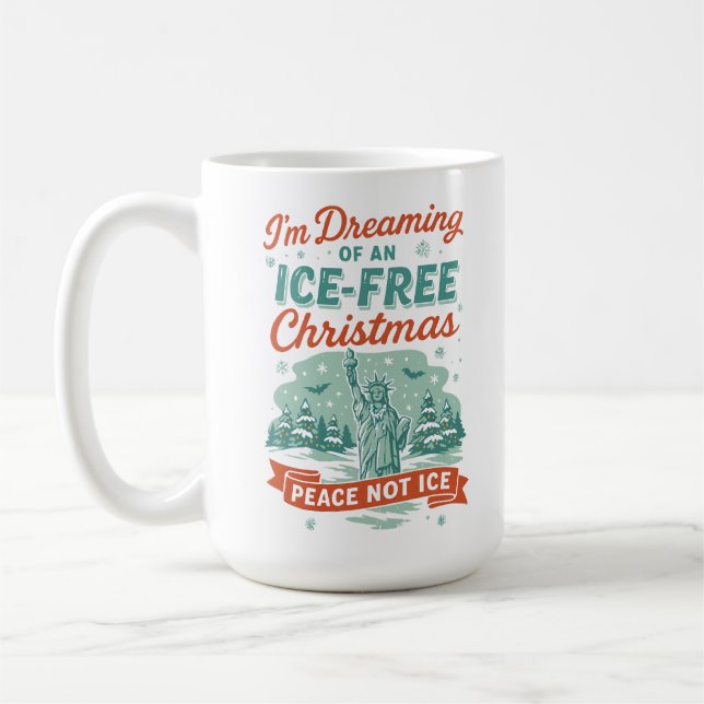 Caneca De Café Sonhando com um Natal sem Gelo (Esquerda)