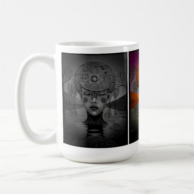Caneca De Café Sonhando Digitalmente (Esquerda)