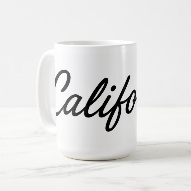 Caneca De Café Sonhando na Califórnia (Frente Esquerda)
