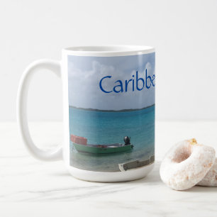 Caneca De Café Sonhando no Caribe Bonaire Barcos de Pesca Oceano