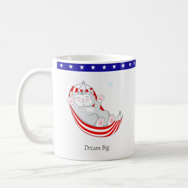 Caneca De Café Sonhe Grande Gatinho Fofinho (Esquerda)