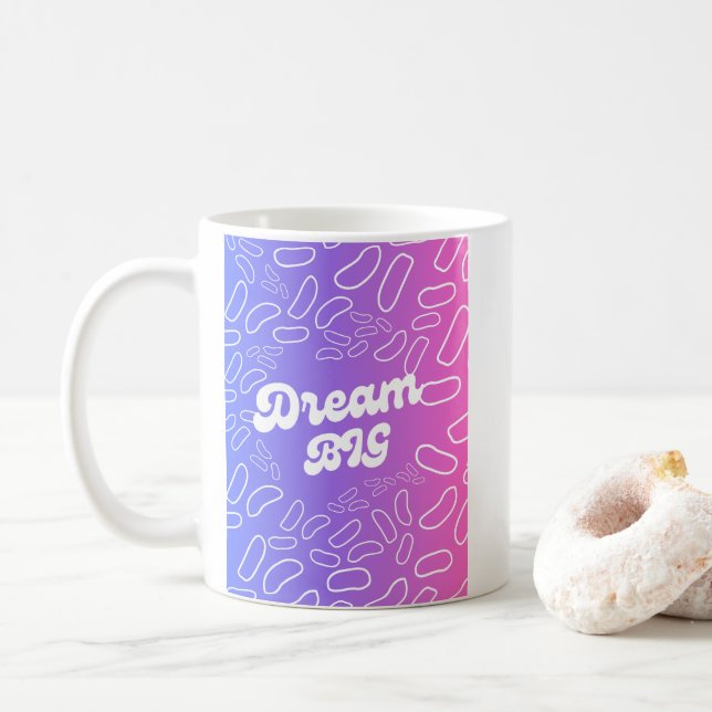 Caneca De Café Sonhe grande inspiração (Com Donut)