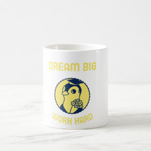 Caneca De Café Sonhe Grande Trabalhe Duro Motivacional Volta às A