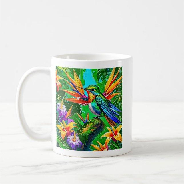 Caneca De Café Sonho de Beija-flor Vibrante (Esquerda)