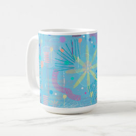 Caneca De Café Sonho de Pastéis Azuis Abstrato