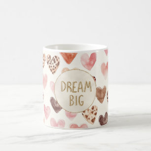 Caneca De Café Sonho Dourado com Leopardo cor-de-rosa castanho