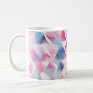 Caneca De Café Sonho Geométrico de Aquarela