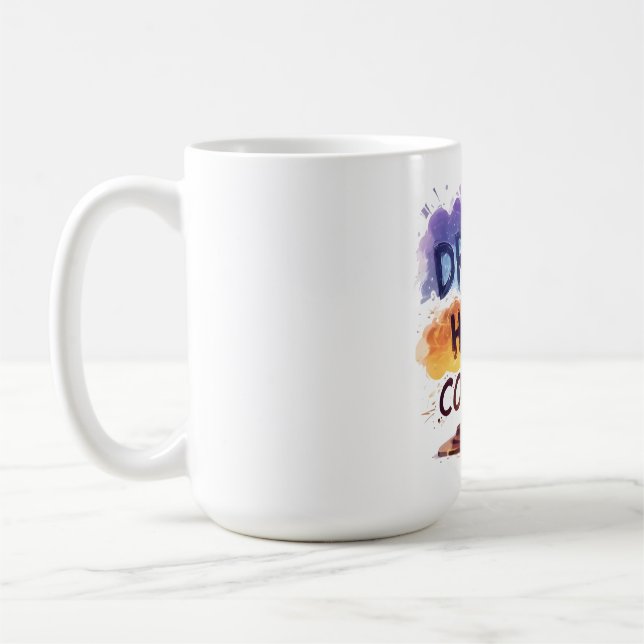 Caneca De Café Sonho. Hustle. Conquiste. - Tipografia motivaciona (Esquerda)