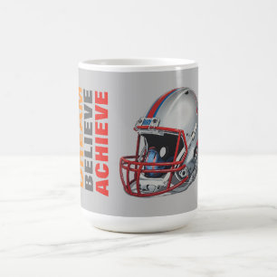 Caneca De Café Sonho Motivacional Acredite e Alcance o Futebol