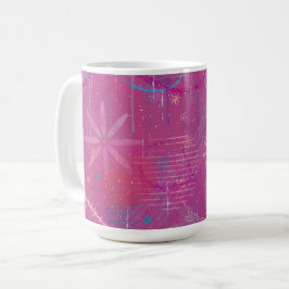 Caneca De Café Sonhos Cor-de-Rosa Abstratos