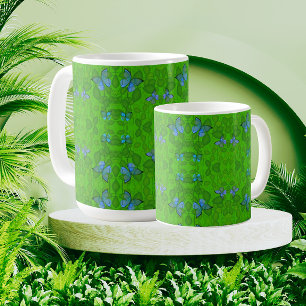 Caneca De Café Sonhos da Floresta Tropical Videira Borboleta