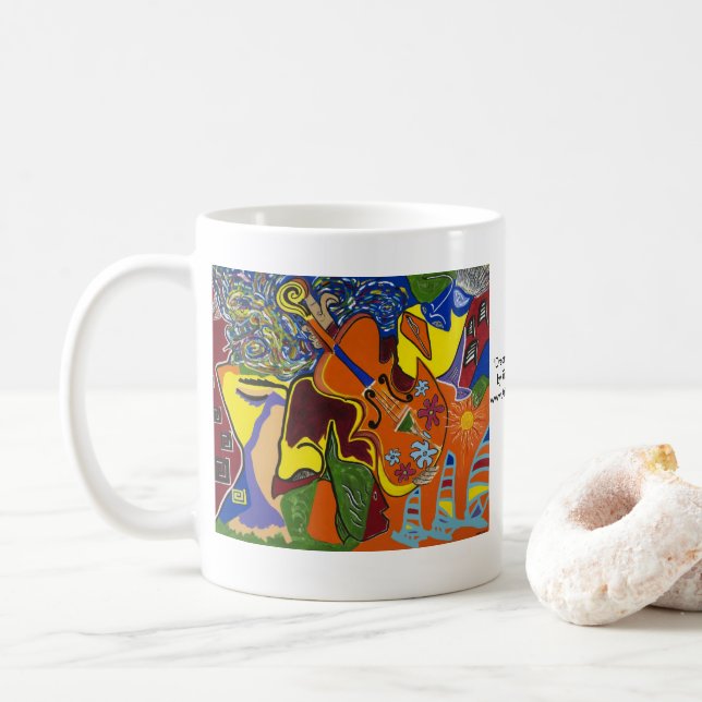 Caneca De Café "Sonhos da Jamaica" White Mug (Com Donut)