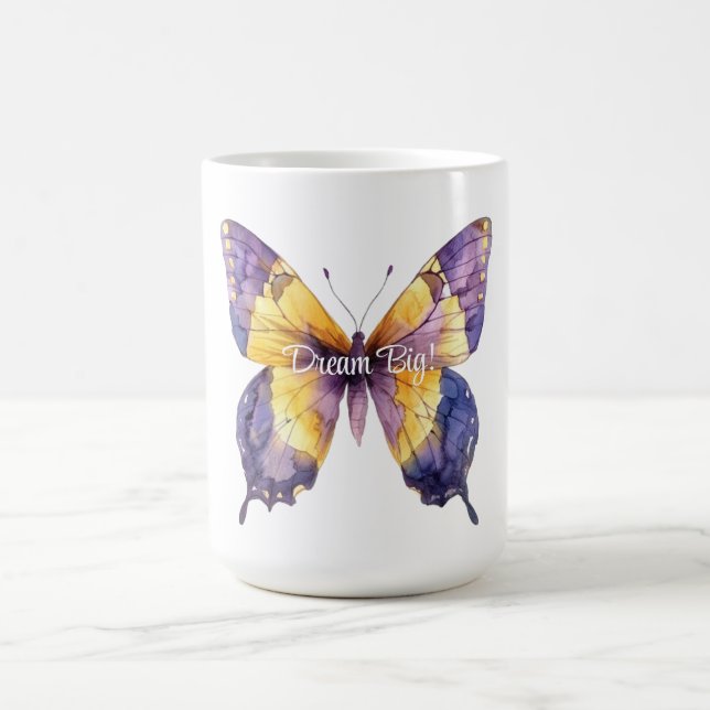 Caneca De Café Sonhos de Cântara: Sonhe Grande Borboleta (Centro)