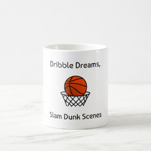 Caneca De Café Sonhos de Drible, Cenas de Enterro de Basquetebol