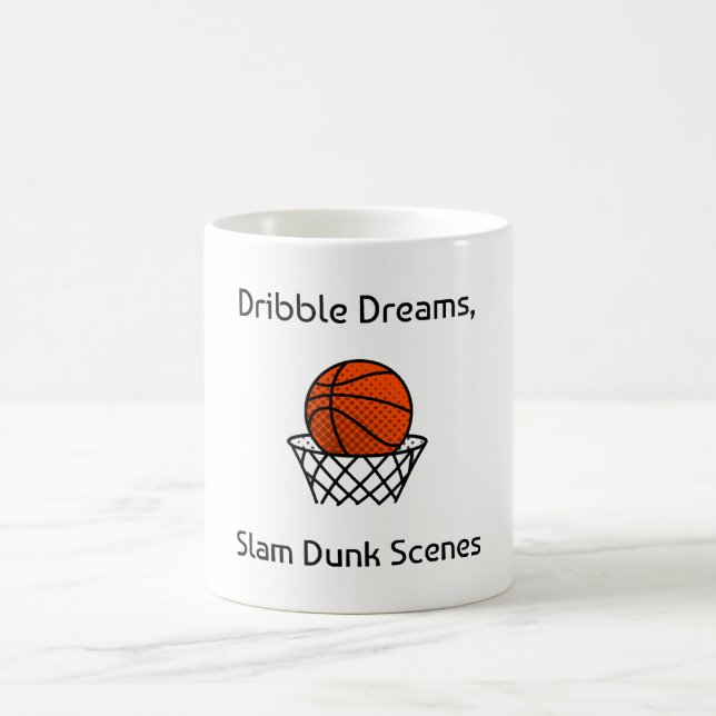 Caneca De Café Sonhos de Drible, Cenas de Enterro de Basquetebol (Centro)